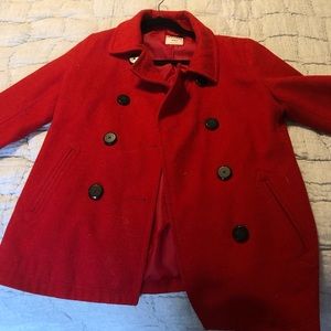 Red Old Navy Pea Coat